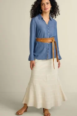 Soft Surroundings Skirts|Terah Maxi Skirt AntiqueWhite