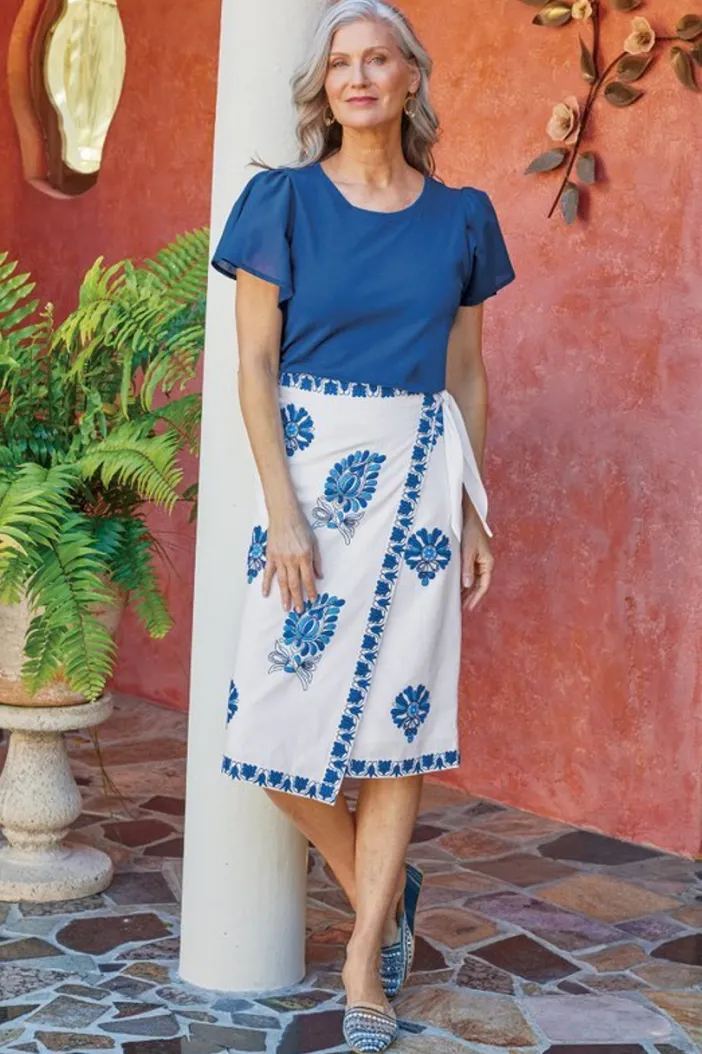 Soft Surroundings Tops|Tessa Tee EstateBlue