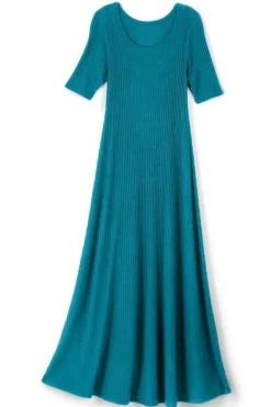 Soft Surroundings Dresses|Textured Short Sleeve Santiago Dress
