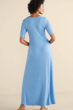 Soft Surroundings Dresses|Textured Short Sleeve Santiago Dress