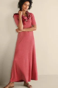Soft Surroundings Dresses|Textured Short Sleeve Santiago Dress