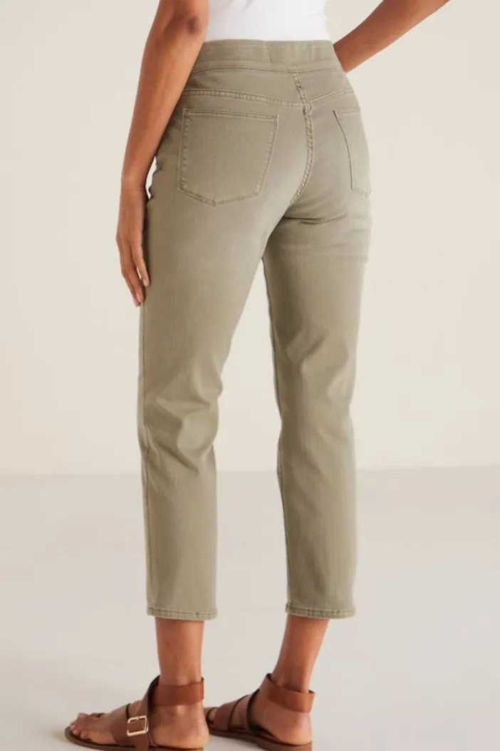 Soft Surroundings Jeans|The Ultimate Denim Pull-On Crop White