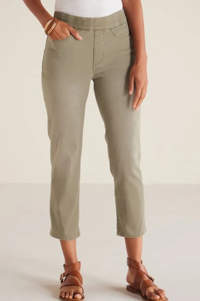 Soft Surroundings Jeans|The Ultimate Denim Pull-On Crop White