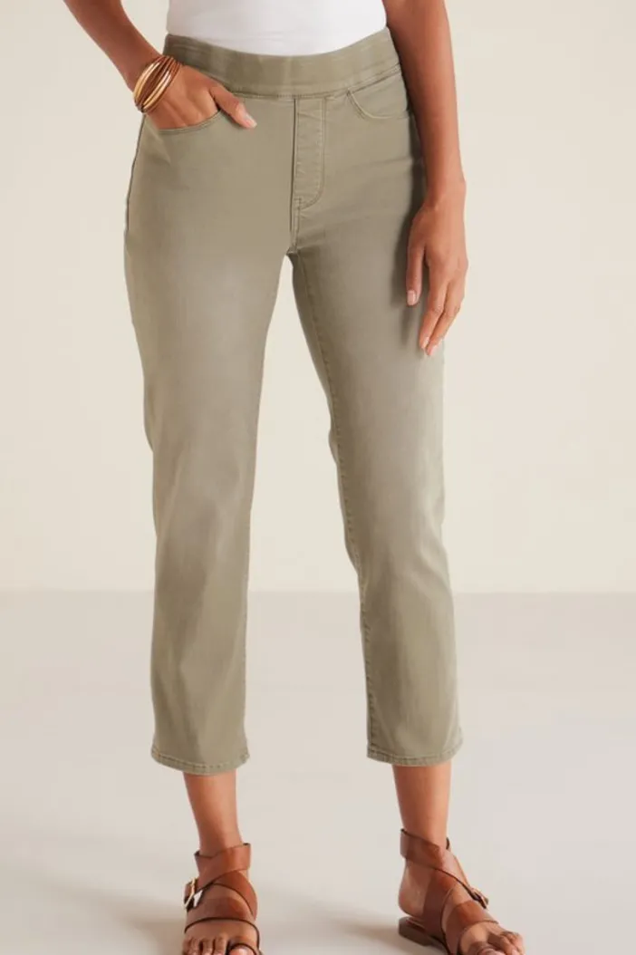 Soft Surroundings Jeans|The Ultimate Denim Pull-On Crop White