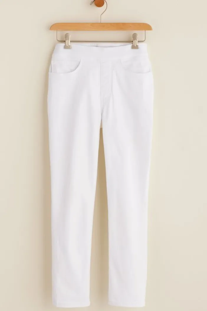 Soft Surroundings Jeans|The Ultimate Denim Pull-On Crop White