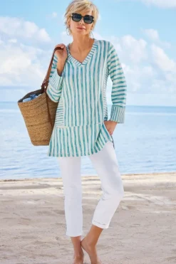 Soft Surroundings Jeans|The Ultimate Denim Pull-On Crop White