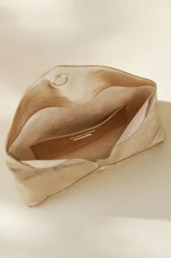 Soft Surroundings Handbags|Tindra Envelope Clutch Gold