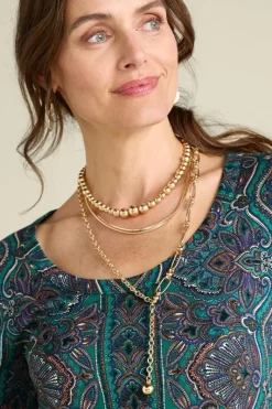 Soft Surroundings Jewelry|Necklaces|Triveni Necklace Set Gold