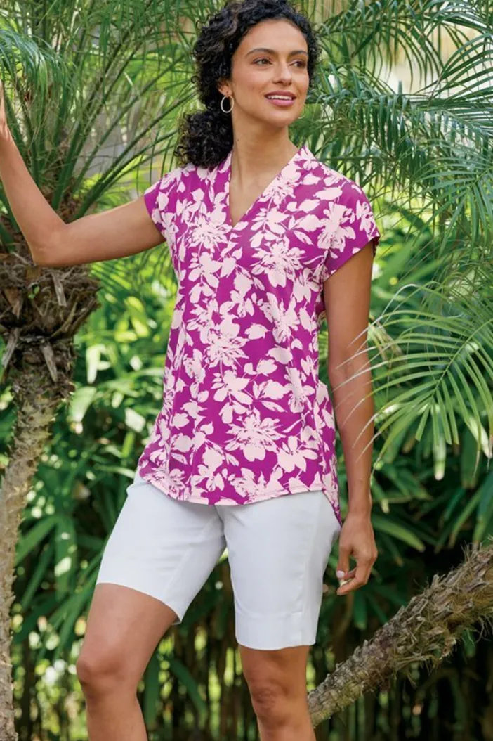 Soft Surroundings Tops|Twilight Luau Printed Tunic