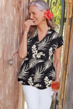 Soft Surroundings Tops|Twilight Luau Printed Tunic