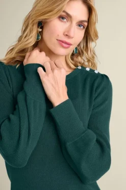 Soft Surroundings Tops|Sweaters & Cardigans|Tyla Button Shoulder Sweater