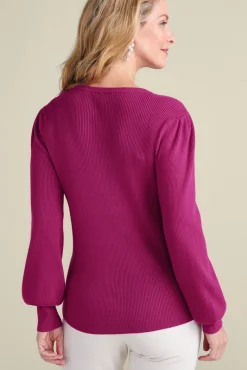 Soft Surroundings Tops|Sweaters & Cardigans|Tyla Button Shoulder Sweater