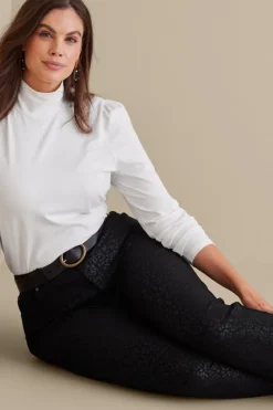 Soft Surroundings Jeans|Ultimate Denim Animal Straight Leg Jeans MetallicAnimal