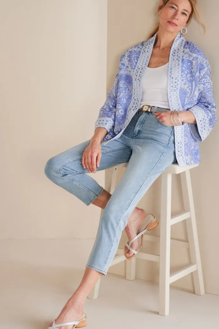 Soft Surroundings Jeans|Ultimate Denim Slim Leg Crop Jeans