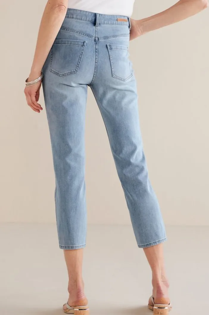 Soft Surroundings Jeans|Ultimate Denim Slim Leg Crop Jeans