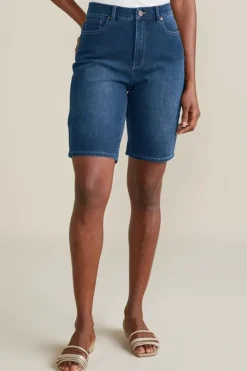 Soft Surroundings Jeans|Pants|Ultimate Denim Slim Leg Shorts TidalBlueWash