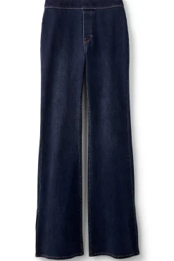Soft Surroundings Jeans|Ultimate Denim Slit Hem Flare Jeans TidalBlueWash