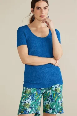 Soft Surroundings Tops|Ursula Knit Tee Sapphire