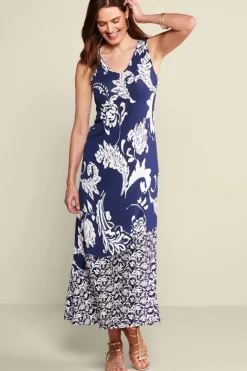 Soft Surroundings Dresses|Vaila Maxi Dress OceanAirScarf/AzoresDi