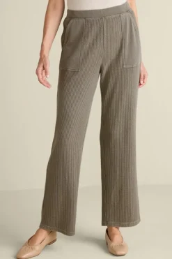 Soft Surroundings Pants|Vala Waffle Pull-On Pants DustyOlive
