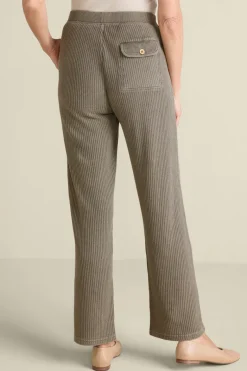 Soft Surroundings Pants|Vala Waffle Pull-On Pants DustyOlive