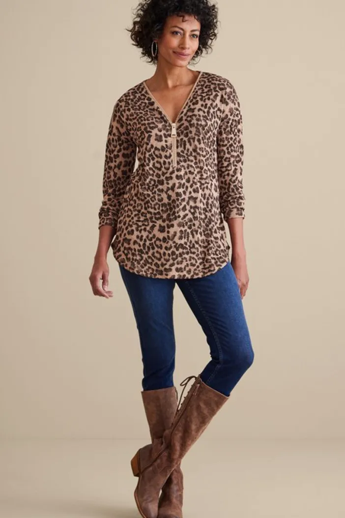 Soft Surroundings Tops|Sweaters & Cardigans|Valentina Zip Sweater