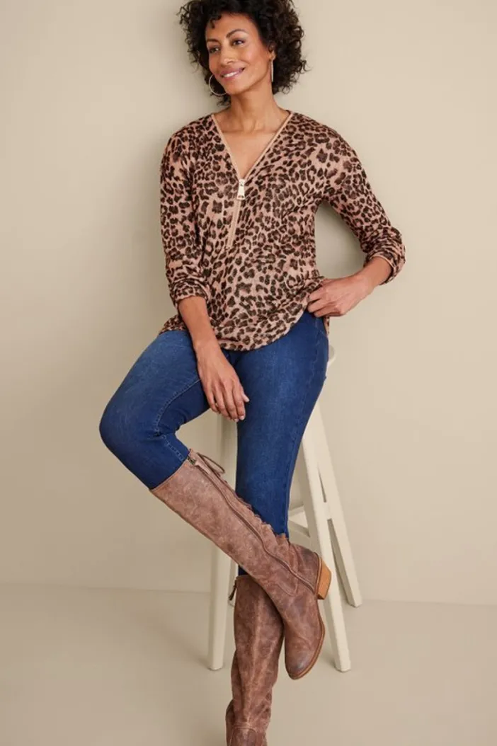 Soft Surroundings Tops|Sweaters & Cardigans|Valentina Zip Sweater