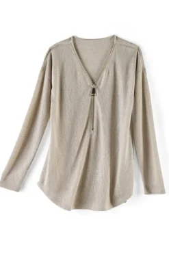 Soft Surroundings Tops|Sweaters & Cardigans|Valentina Zip Sweater