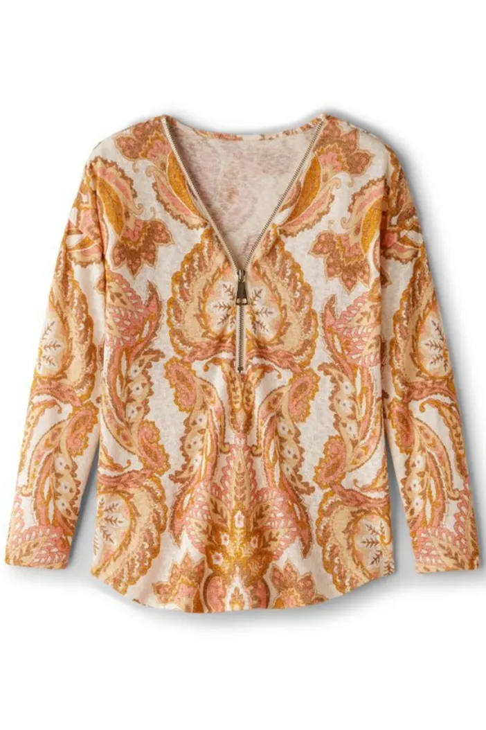 Soft Surroundings Tops|Sweaters & Cardigans|Valentina Zip Sweater