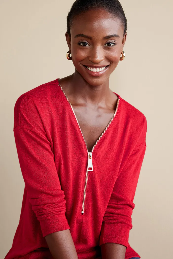 Soft Surroundings Tops|Sweaters & Cardigans|Valentina Zip Sweater