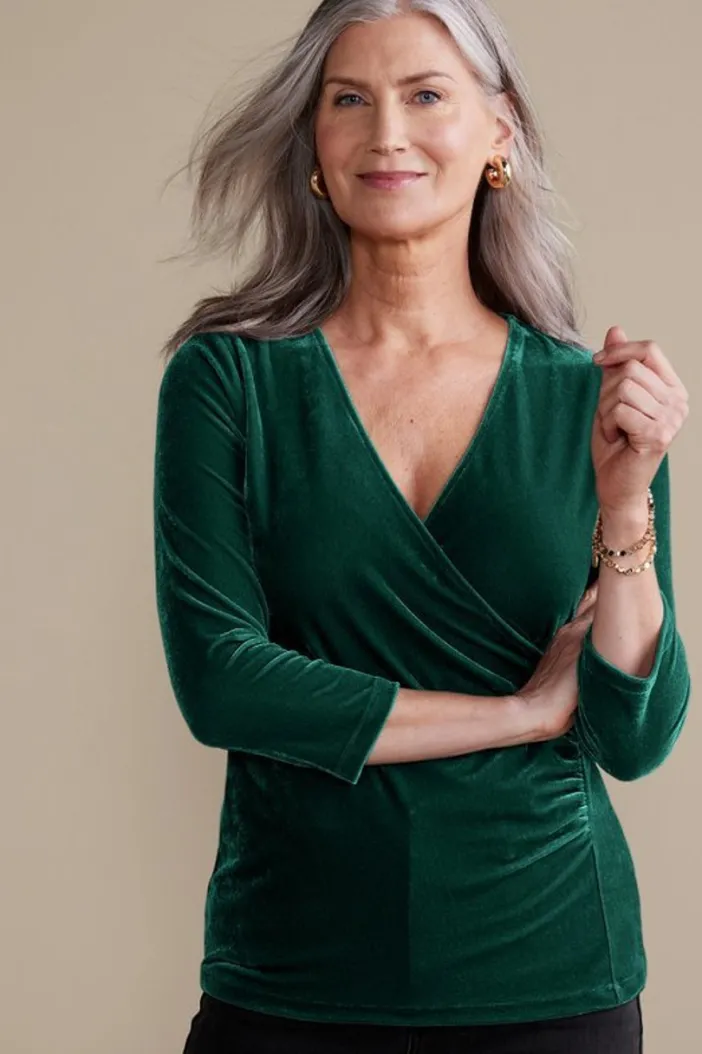 Soft Surroundings Tops|Velvet Alyssa Knit Top