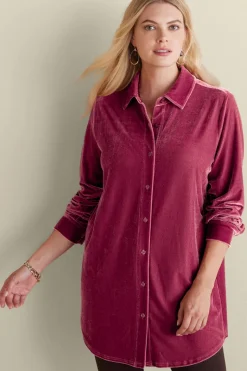 Soft Surroundings Tops|Tunics & Leggings|Velvet Boyfriend Tunic Shirt