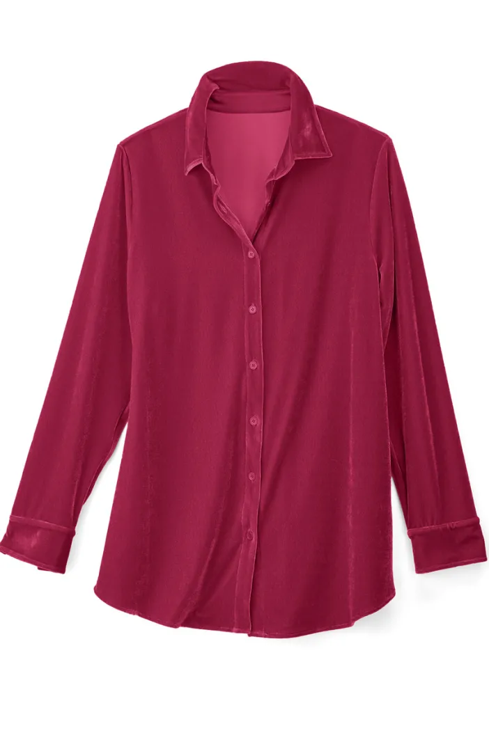 Soft Surroundings Tops|Tunics & Leggings|Velvet Boyfriend Tunic Shirt