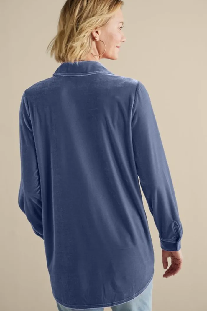 Soft Surroundings Tops|Tunics & Leggings|Velvet Boyfriend Tunic Shirt