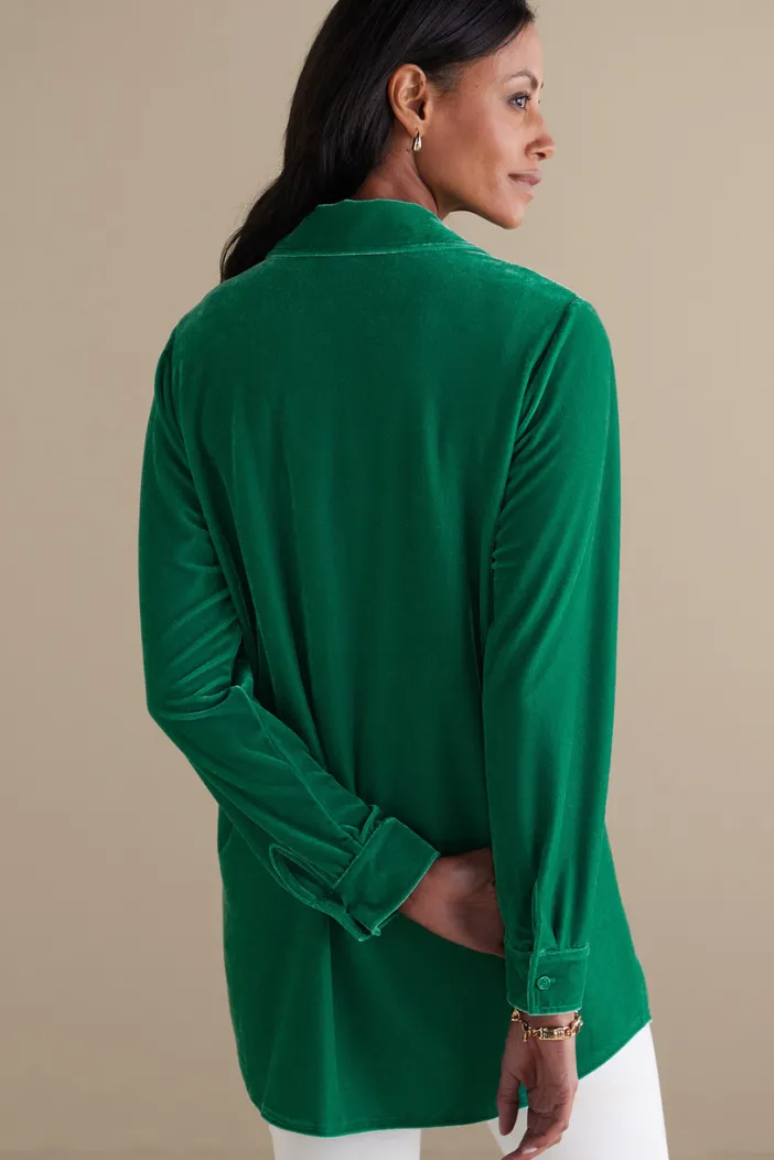 Soft Surroundings Tops|Tunics & Leggings|Velvet Boyfriend Tunic Shirt
