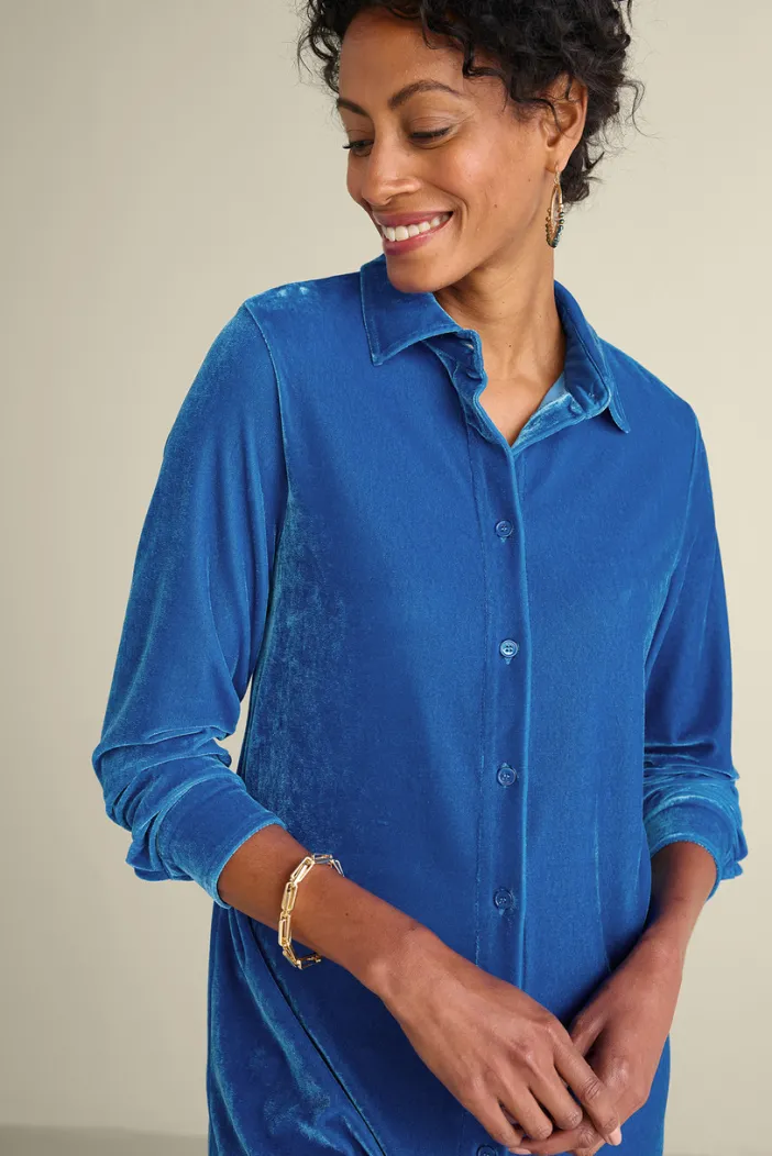 Soft Surroundings Tops|Tunics & Leggings|Velvet Boyfriend Tunic Shirt