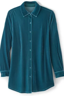Soft Surroundings Tops|Tunics & Leggings|Velvet Boyfriend Tunic Shirt