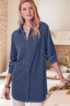 Soft Surroundings Tops|Tunics & Leggings|Velvet Boyfriend Tunic Shirt