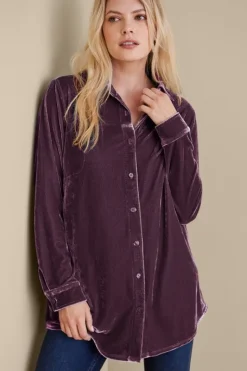 Soft Surroundings Tops|Tunics & Leggings|Velvet Boyfriend Tunic Shirt