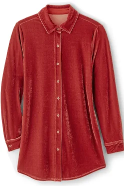 Soft Surroundings Tops|Tunics & Leggings|Velvet Boyfriend Tunic Shirt