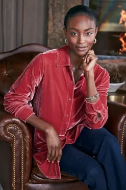 Soft Surroundings Tops|Tunics & Leggings|Velvet Boyfriend Tunic Shirt