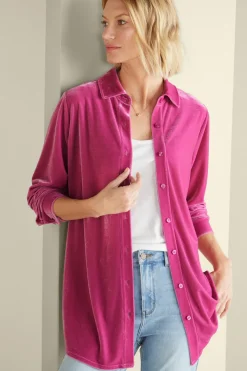 Soft Surroundings Tops|Tunics & Leggings|Velvet Boyfriend Tunic Shirt