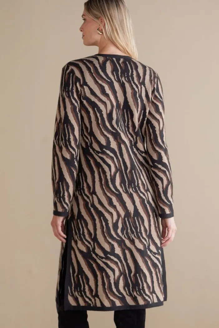 Soft Surroundings Sweaters & Cardigans|Veronica Jacquard Cardigan NeutralAnimal