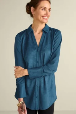 Soft Surroundings Tops|Vida Faux Suede Tunic