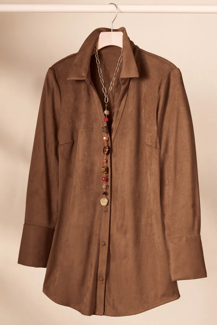 Soft Surroundings Tops|Vida Faux Suede Tunic