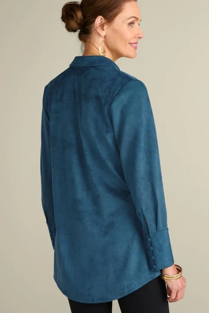 Soft Surroundings Tops|Vida Faux Suede Tunic