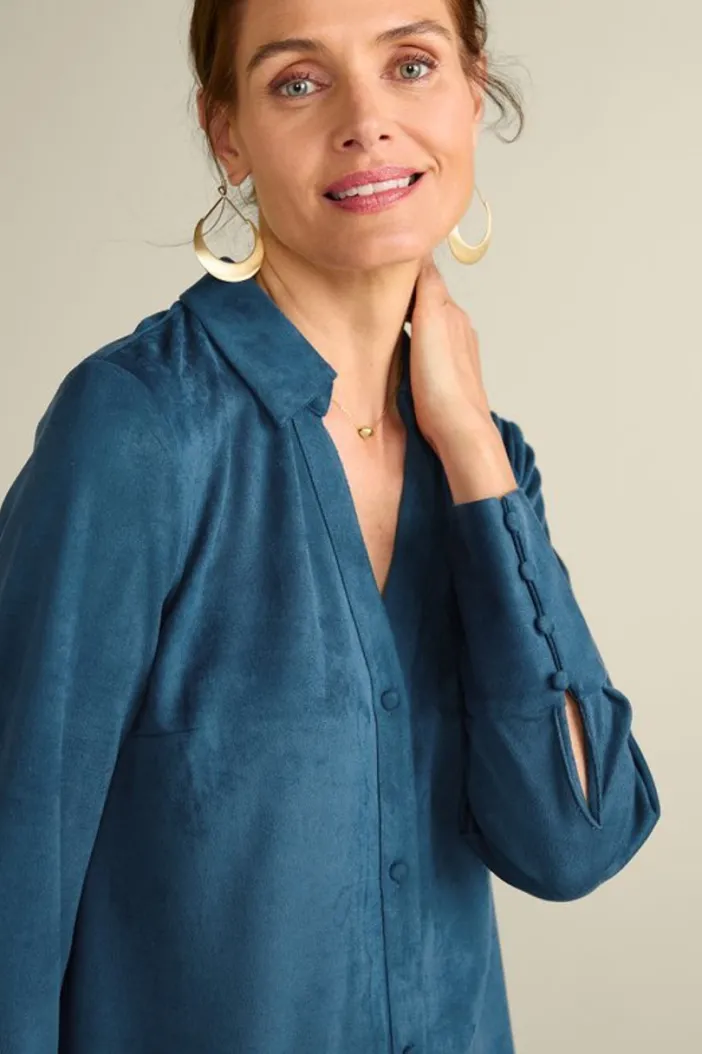 Soft Surroundings Tops|Vida Faux Suede Tunic