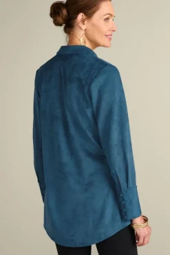Soft Surroundings Tops|Vida Faux Suede Tunic
