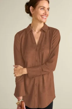 Soft Surroundings Tops|Vida Faux Suede Tunic