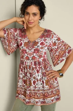 Soft Surroundings Tops|Tunics & Leggings|Vina Short Sleeve Tunic SanFranScarfCream